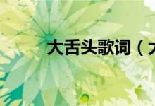 大舌頭歌詞（大舌頭歌詞是什么）