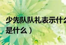 少先隊(duì)隊(duì)禮表示什么意思（少先隊(duì)隊(duì)禮的表示是什么）