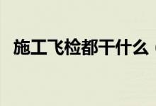 施工飛檢都干什么（飛檢工程是什么意思）