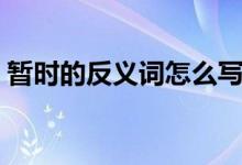 暫時的反義詞怎么寫（暫時的反義詞是什么）