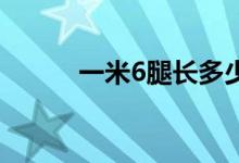 一米6腿長(zhǎng)多少（i6腿多少厘米）