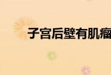 子宮后壁有肌瘤（子宮后壁是什么）