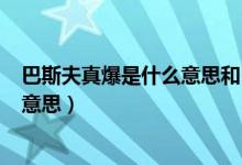 巴斯夫真爆是什么意思和boost的區(qū)別（巴斯夫真爆是什么意思）