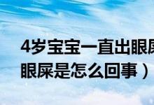 4歲寶寶一直出眼屎（4歲小孩眼睛不停的出眼屎是怎么回事）