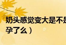 奶頭感覺變大是不是懷孕了（奶頭變大了是懷孕了么）
