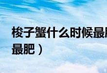 梭子蟹什么時(shí)候最肥4月份（梭子蟹什么時(shí)候最肥）