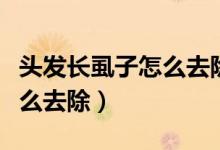 頭發(fā)長(zhǎng)虱子怎么去除用什么藥（頭發(fā)長(zhǎng)虱子怎么去除）