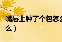 嘴唇上腫了個(gè)包怎么辦（嘴唇上腫了個(gè)包為什么）