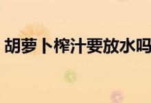 胡蘿卜榨汁要放水嗎（胡蘿卜榨汁要煮熟嗎）