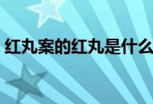 紅丸案的紅丸是什么（紅丸案的紅丸是什么）