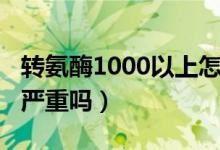 轉氨酶1000以上怎么治療（轉氨酶1000以上嚴重嗎）