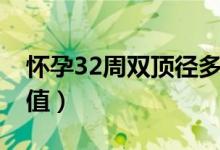 懷孕32周雙頂徑多少（懷孕32周雙頂徑正常值）