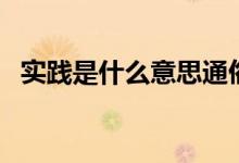 實踐是什么意思通俗點（實踐是什么意思）