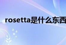 rosetta是什么東西（rosetta是什么軟件）