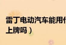 雷丁電動汽車能用什么電瓶（雷丁電動汽車能上牌嗎）