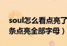soul怎么看點亮了幾個字母（soul互發(fā)多少條點亮全部字母）