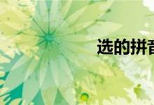 選的拼音（選組詞）