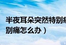 半夜耳朵突然特別痛怎么辦（半夜耳朵突然特別痛怎么辦）