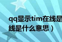 qq顯示tim在線是什么軟件（qq顯示tim在線是什么意思）