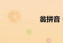 翁拼音（翁怎么讀）