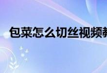 包菜怎么切絲視頻教程（包菜怎么切細(xì)絲）