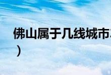 佛山屬于幾線城市2019（佛山屬于幾線城市）