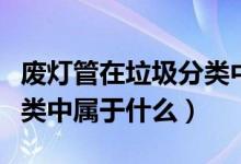 廢燈管在垃圾分類中屬什么（廢燈管在垃圾分類中屬于什么）