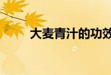 大麥青汁的功效與作用（6個(gè)功效）
