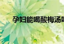 孕婦能喝酸梅湯嗎（孕婦能喝脈動(dòng)嗎）