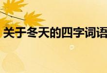 關(guān)于冬天的四字詞語（描寫冬天的四字詞語）