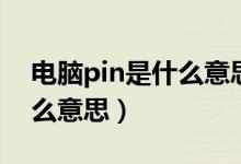 電腦pin是什么意思怎么解鎖（電腦pin是什么意思）
