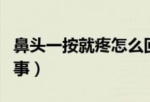 鼻頭一按就疼怎么回事（鼻頭一按就疼怎么回事）