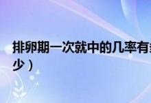 排卵期一次就中的幾率有多高（排卵期一次就中的幾率有多少）