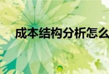 成本結構分析怎么寫（成本結構是什么）