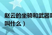 趙云的坐騎和武器叫什么（趙云的兵器和坐騎叫什么）