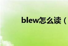 blew怎么讀（英語blew怎么讀）