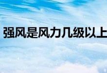 強(qiáng)風(fēng)是風(fēng)力幾級以上（強(qiáng)風(fēng)是風(fēng)力幾級的風(fēng)）