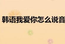 韓語(yǔ)我愛你怎么說音譯（韓語(yǔ)我愛你怎么說）