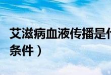 艾滋病血液傳播是什么意思（艾滋病血液傳播條件）