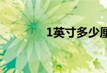 1英寸多少厘米（英寸簡(jiǎn)介）