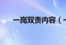 一崗雙責(zé)內(nèi)容（一崗雙責(zé)內(nèi)容是什么）