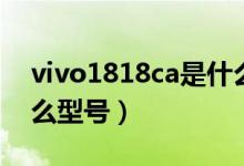 vivo1818ca是什么手機(jī)（vivo1818ca是什么型號）