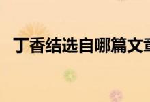 丁香結(jié)選自哪篇文章（丁香結(jié)選自哪本書）