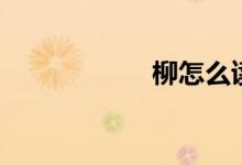 柳怎么讀（柳讀音）