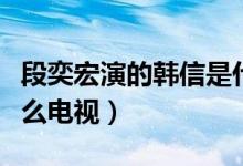 段奕宏演的韓信是什么（段奕宏演的韓信是什么電視）