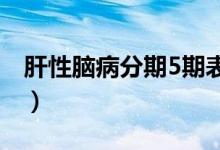肝性腦病分期5期表圖（肝性腦病分期及表現(xiàn)）