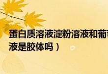 蛋白質(zhì)溶液淀粉溶液和葡萄糖溶液都是膠體（淀粉蛋白質(zhì)溶液是膠體嗎）