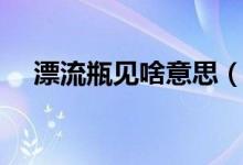 漂流瓶見啥意思（漂流瓶見了什么意思）