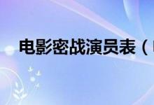 電影密戰(zhàn)演員表（電影密戰(zhàn)演員表 介紹）