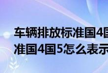 車輛排放標(biāo)準(zhǔn)國4國5怎么查詢（車輛排放標(biāo)準(zhǔn)國4國5怎么表示）